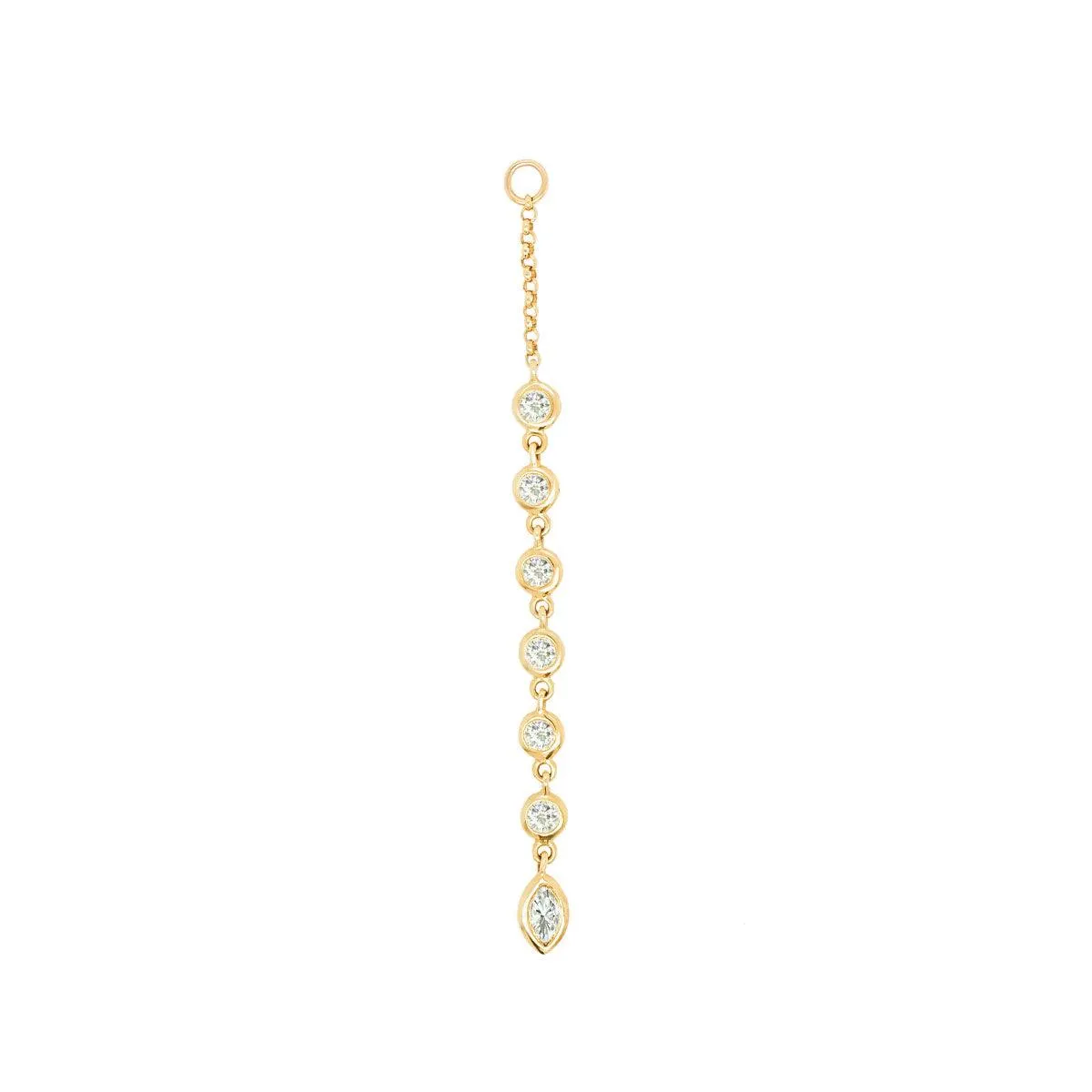 7 Diamond Drop Ear Jacket | .50GMS .10CT