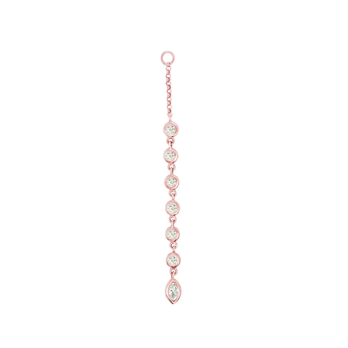 7 Diamond Drop Ear Jacket | .50GMS .10CT