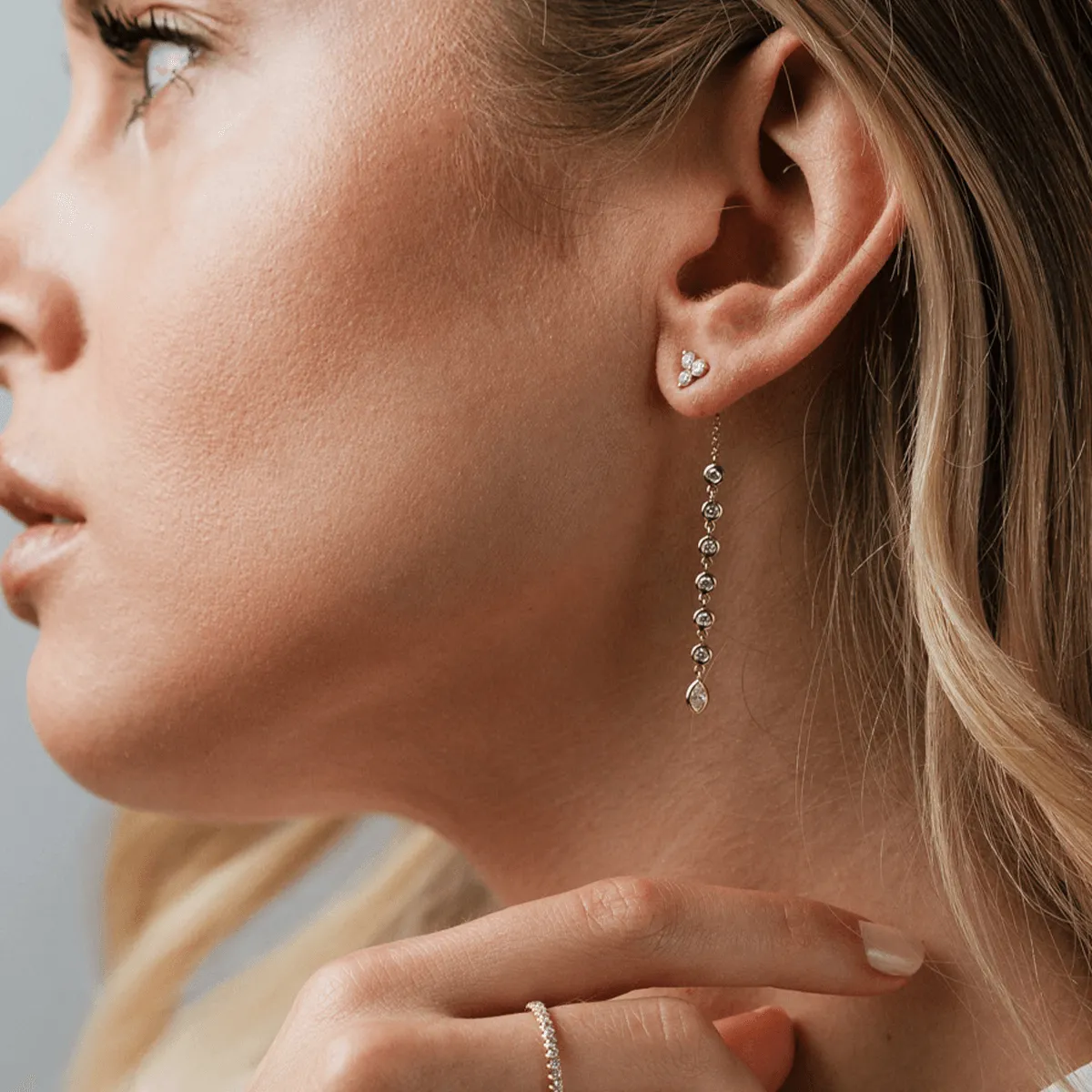 7 Diamond Drop Ear Jacket | .50GMS .10CT