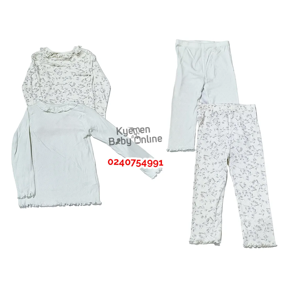 Baby Pyjamas Long Sleeved And Legged / Sleep Wear 2pcs (George Baby)