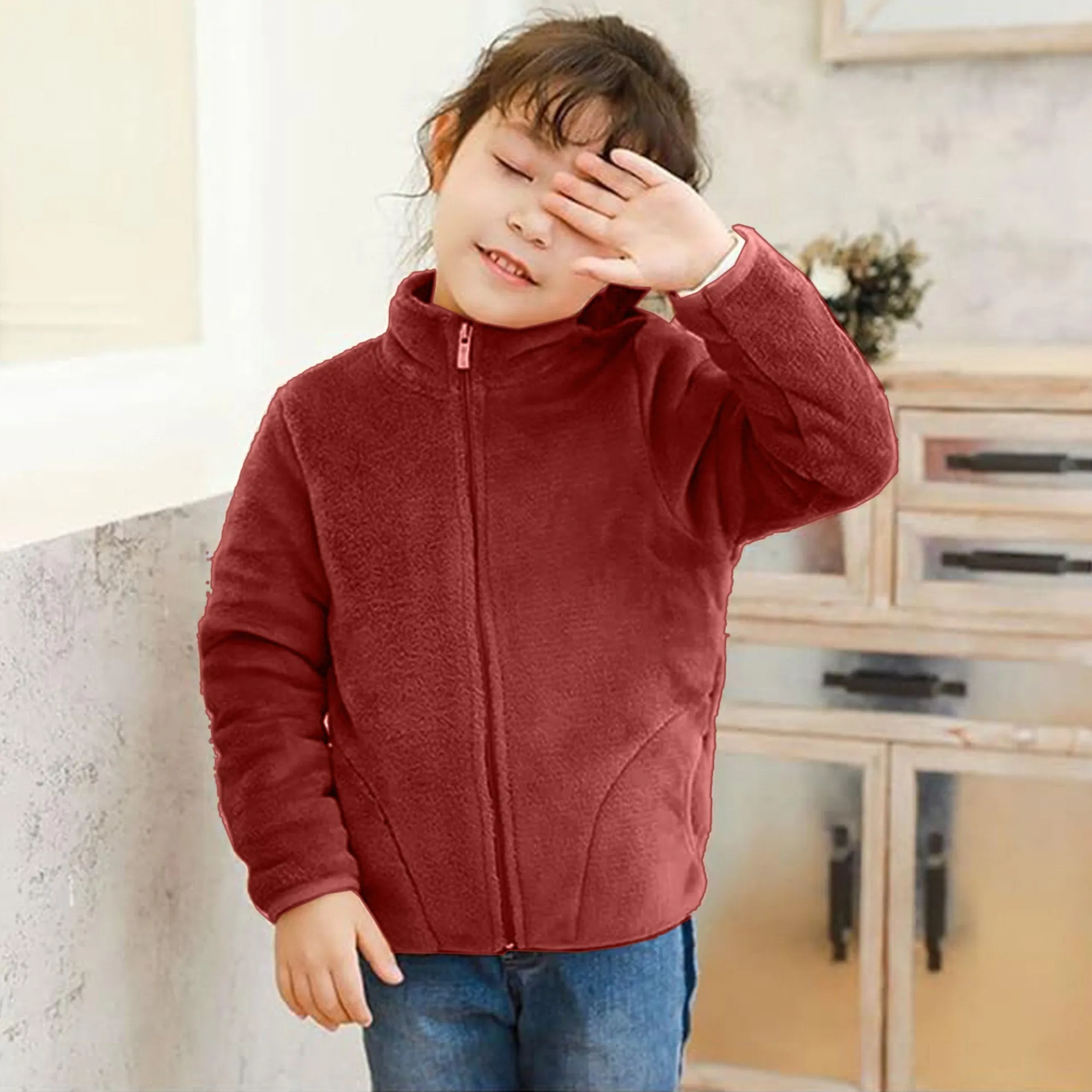Babymoon Winter Baby Boys & Girls Sweater Kids Jacket Zipper Cardigan | Brown
