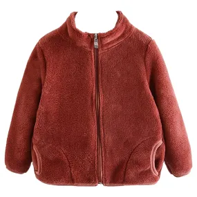 Babymoon Winter Baby Boys & Girls Sweater Kids Jacket Zipper Cardigan | Brown