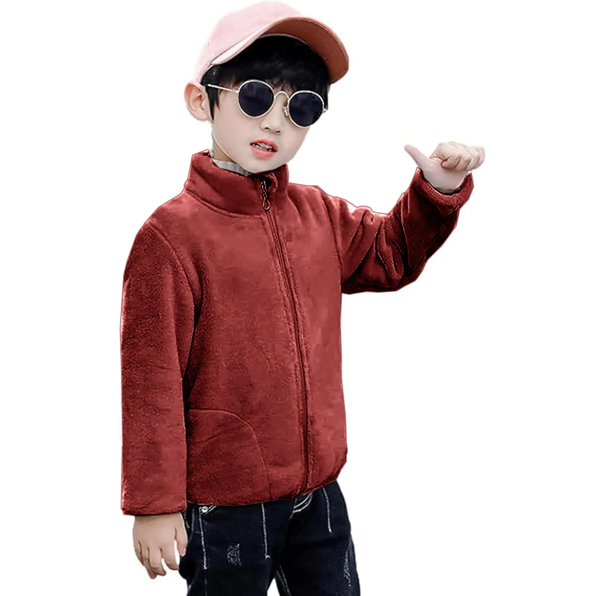 Babymoon Winter Baby Boys & Girls Sweater Kids Jacket Zipper Cardigan | Brown