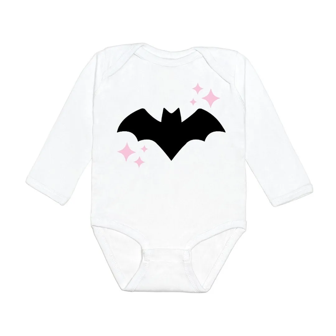 Bat with Glitter Stars L/S Bodysuit