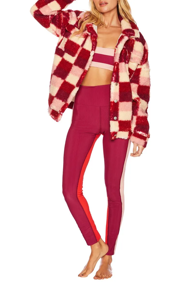 Beach Riot Laurie Jacket in Sangria Check