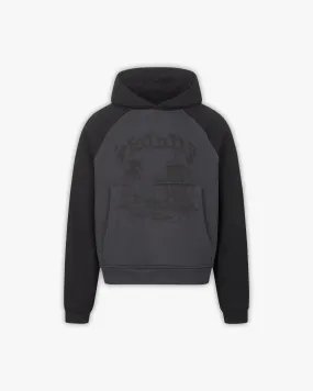 BICOLOR SHOOTING HOUSE HOODIE DARK GREY/BLACK