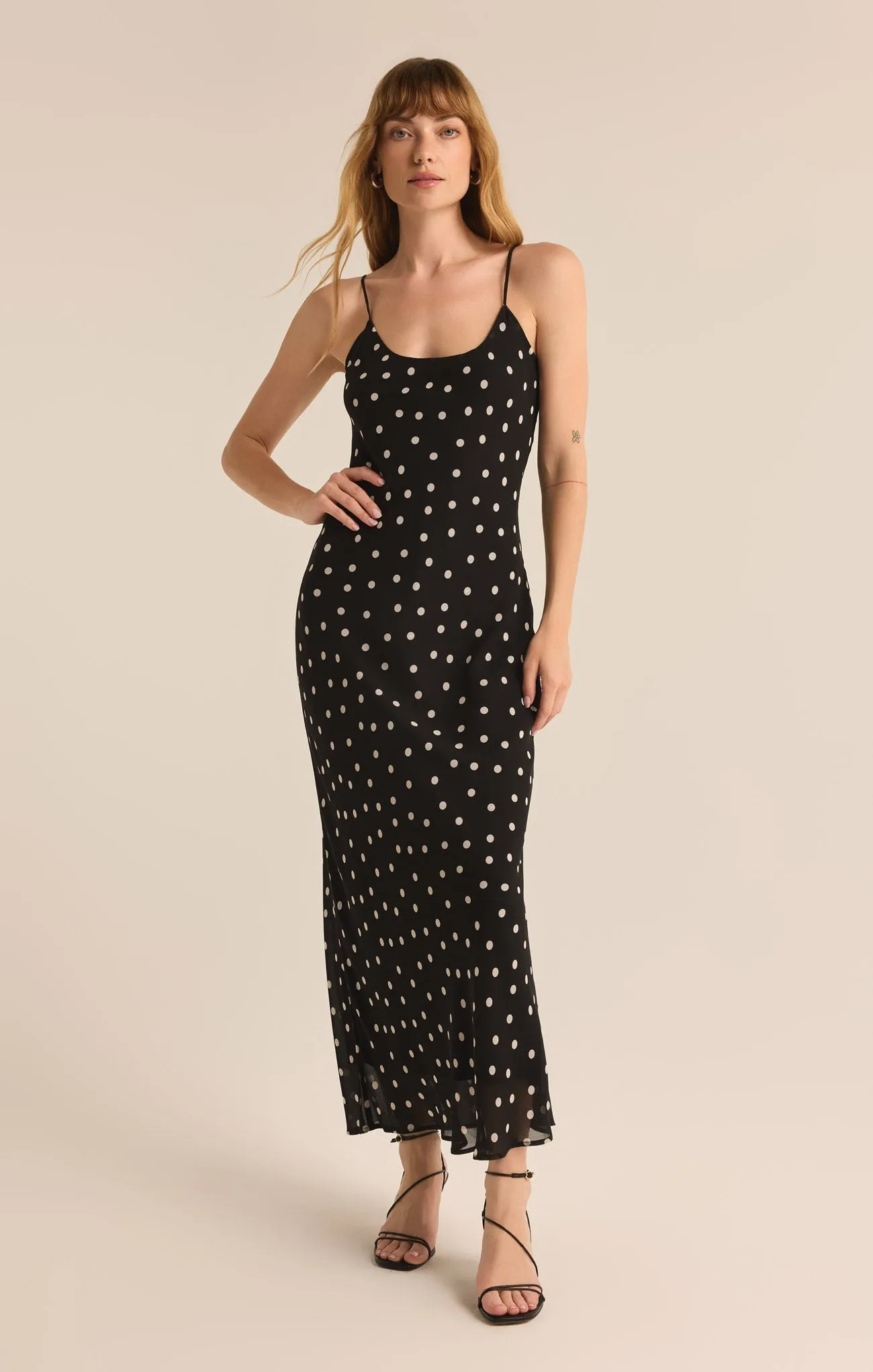 Cecily Polka Dot Slip Maxi Dress