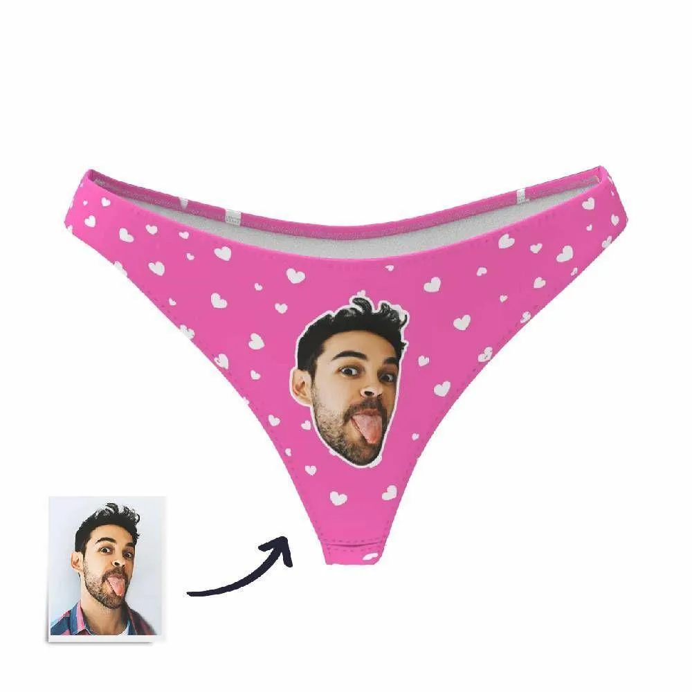 Custom Face Thong Little Heart Women Panties - 6 Colors Best Gift for Her