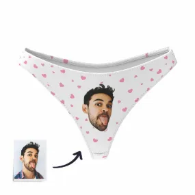 Custom Face Thong Little Heart Women Panties - 6 Colors Best Gift for Her