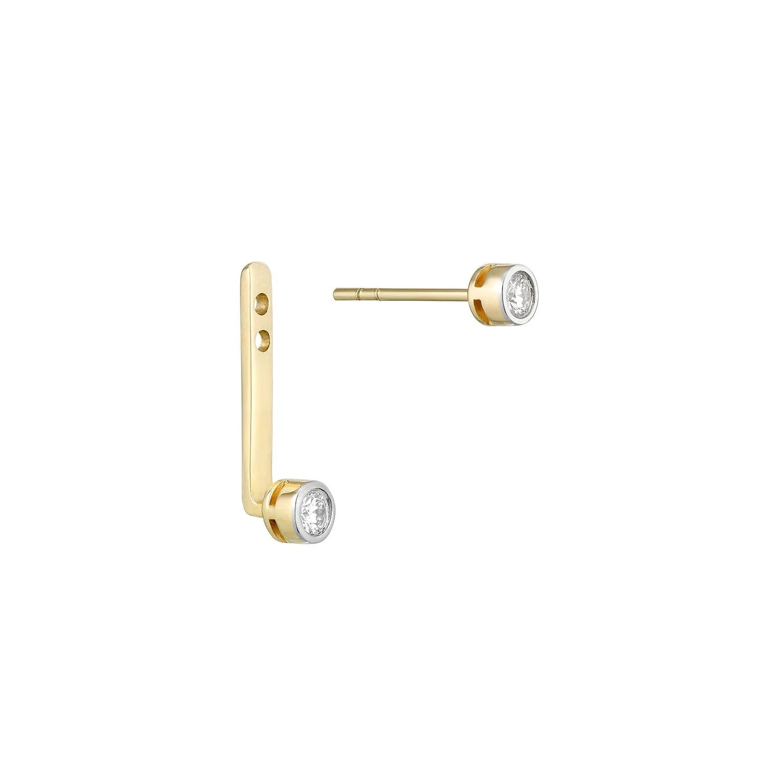 Double Round Diamond Single Ear Jacket