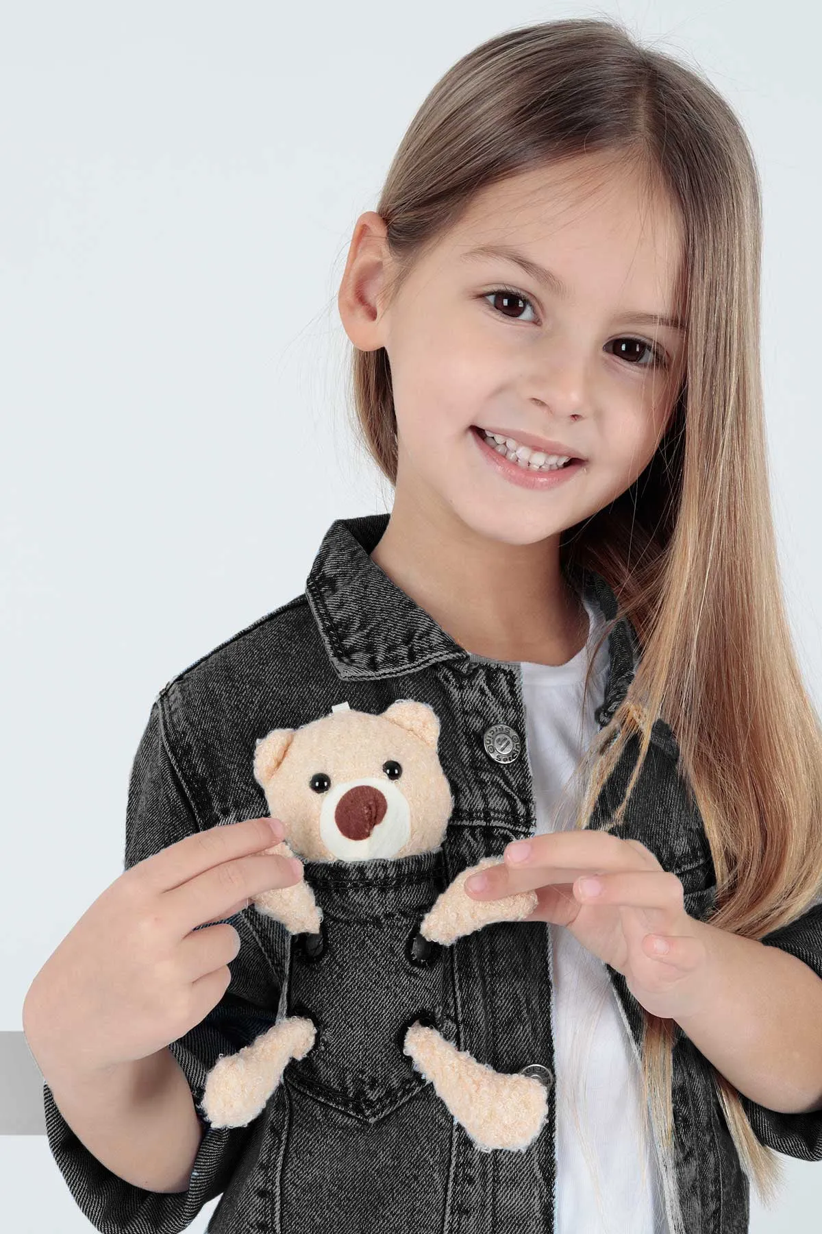 Girls Teddy Teddy Cotton Jean Jacket Daily Fashionable AK22176023