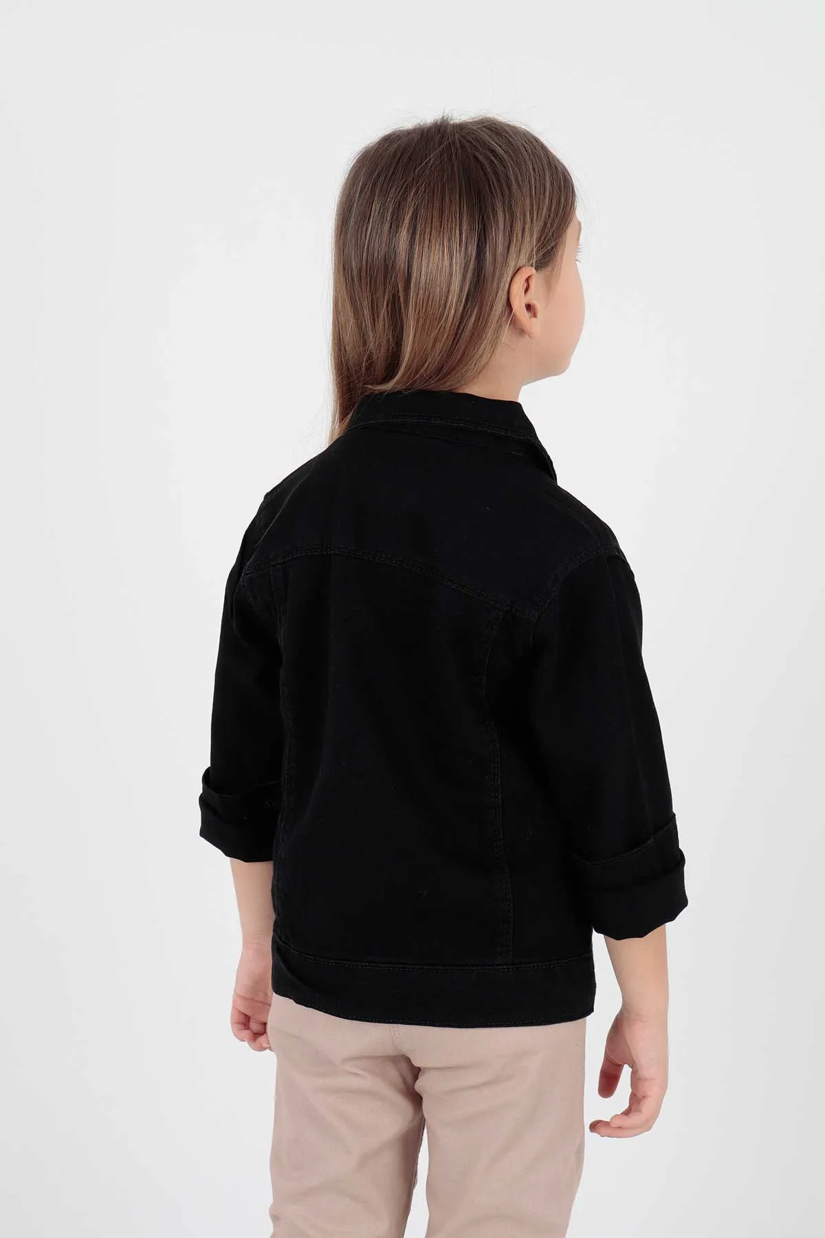 Girls Teddy Teddy Cotton Jean Jacket Daily Fashionable AK22176023
