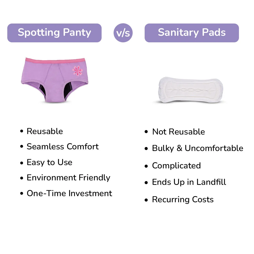 Hearts Reusable Spotting Panty (Light Flow)