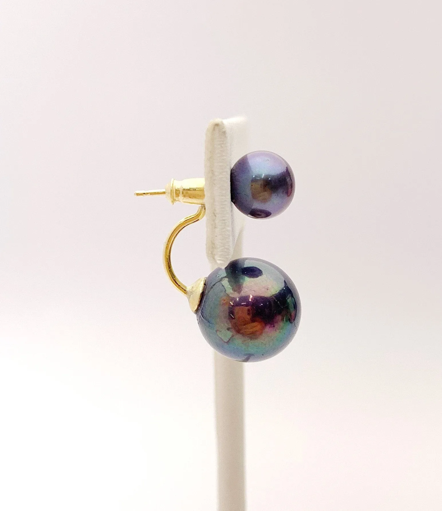 Luxlock Pearl Cup Curved Ear Jacket Finding and Pearl Cup Stud Earring Post (G54226) (4005982)