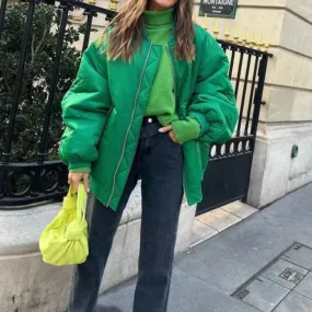 Oversized Bomber Jacket