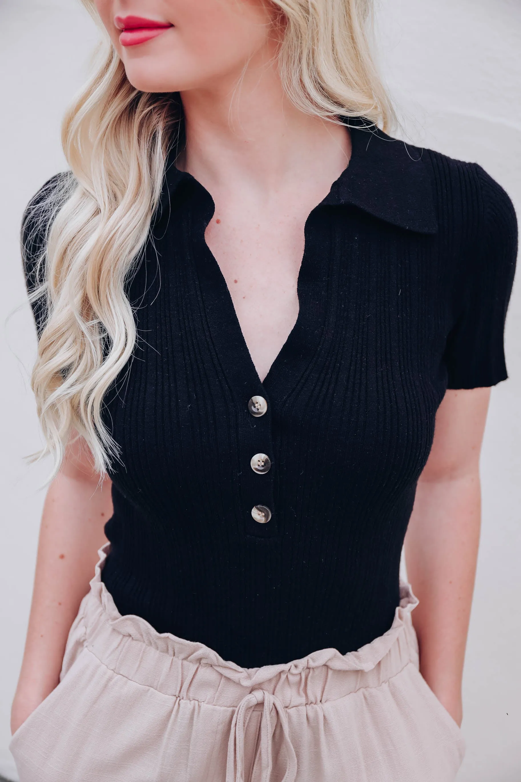 Posh & Preppy Bodysuit - Black