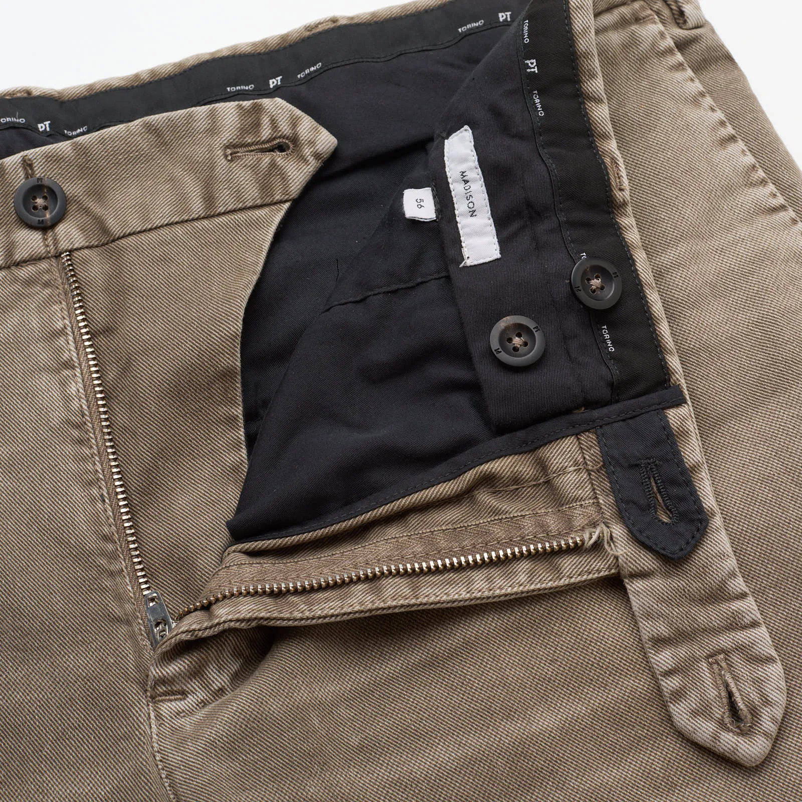PT PANTALONI TORINO Gray "Spark" Madison Stretch Cotton Chino Pants NEW