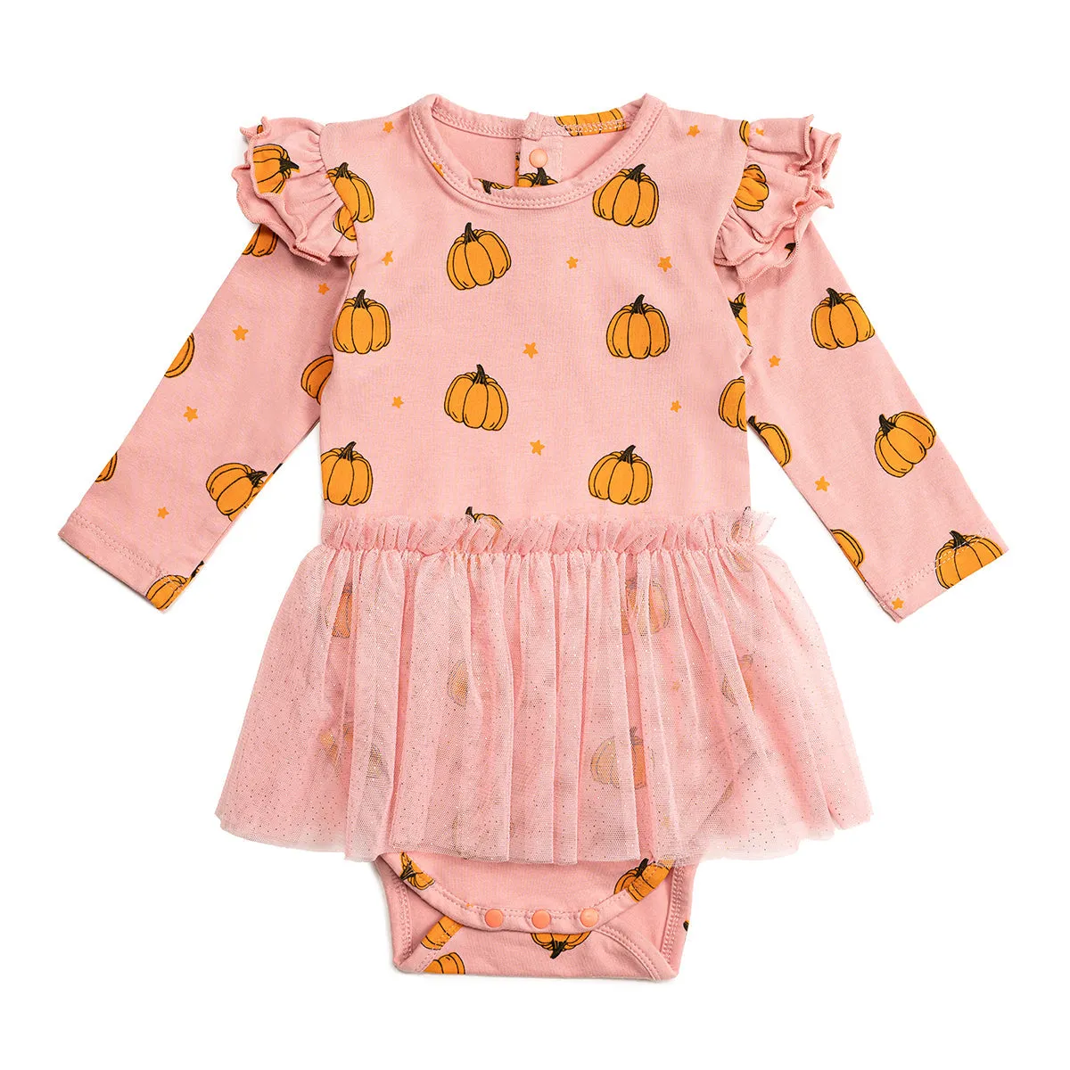 Pumpkin Blush LS Tutu Bodysuit
