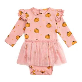 Pumpkin Blush LS Tutu Bodysuit