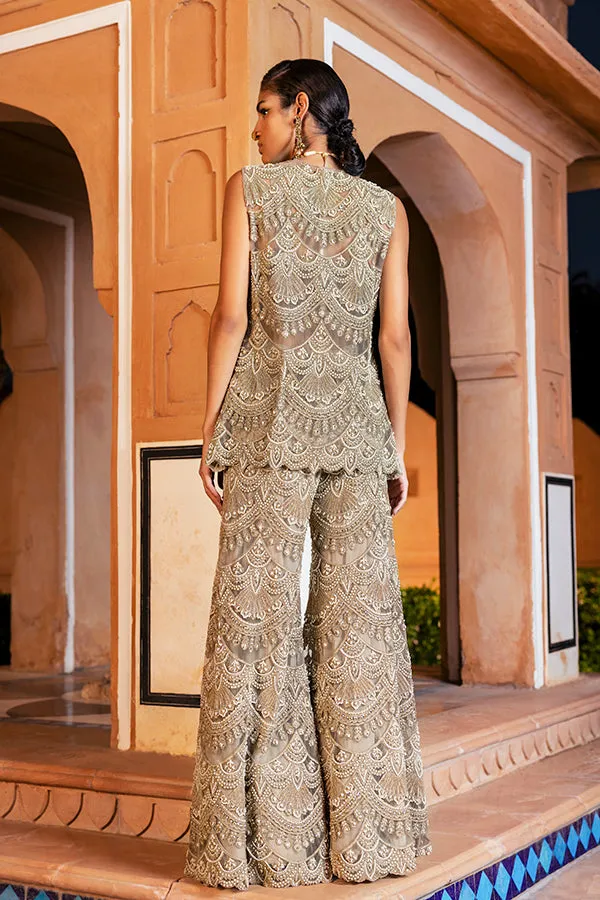 RETRO LOVE GOLD EMBELLISHED GARARA JACKET SET