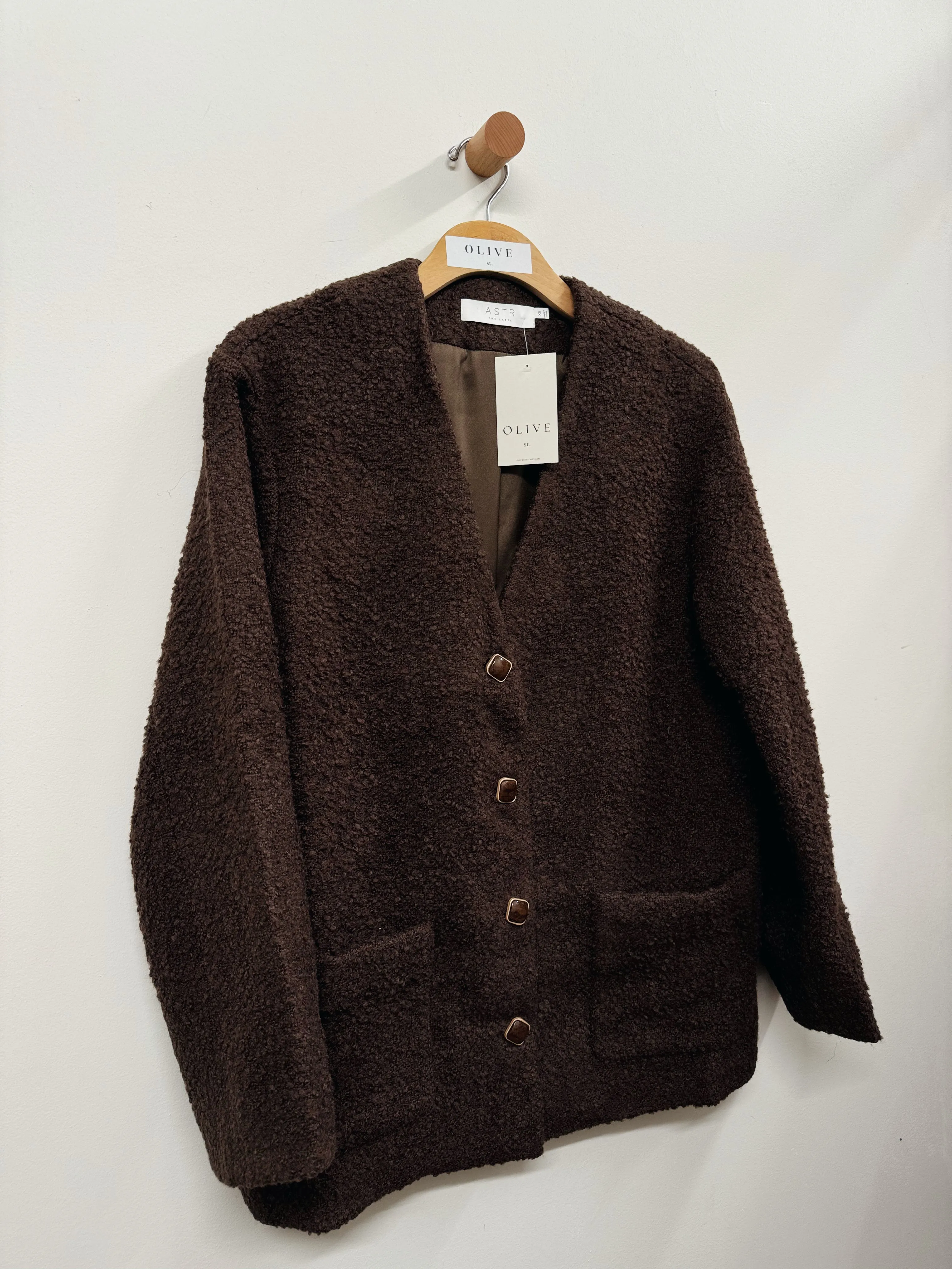 Sherpa Collarless Jacket