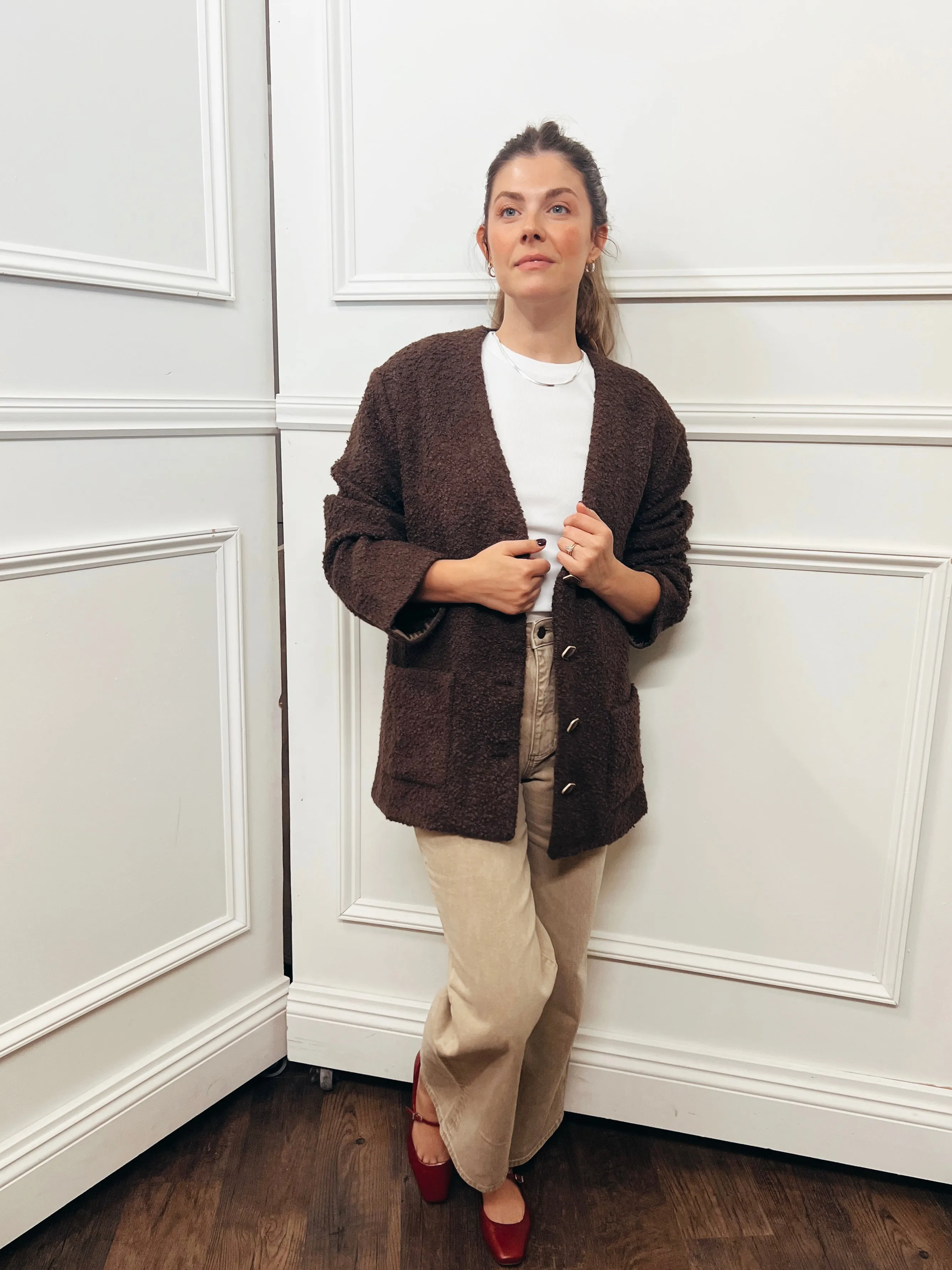 Sherpa Collarless Jacket