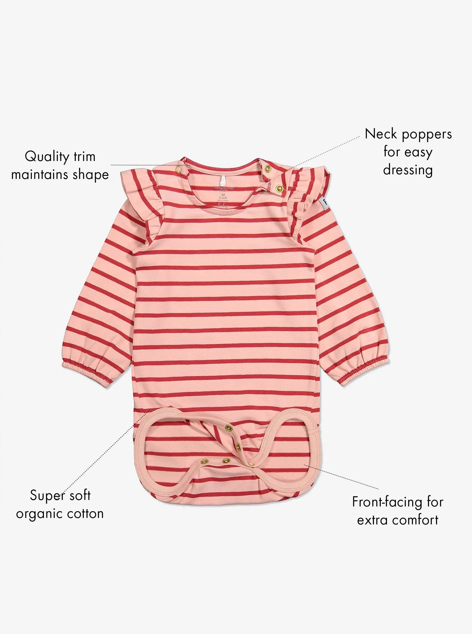 Striped Pink Babygrow