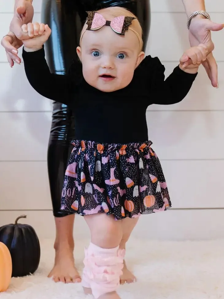SWE Boo Halloween Tutu Dress Bodysuit