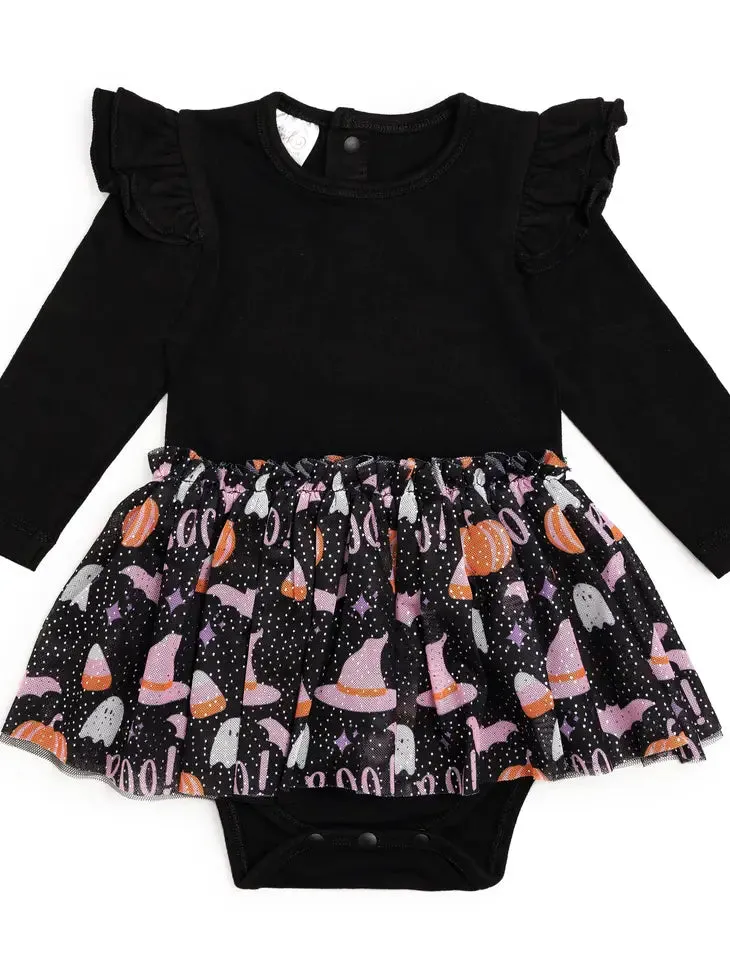 SWE Boo Halloween Tutu Dress Bodysuit