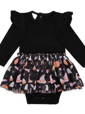 SWE Boo Halloween Tutu Dress Bodysuit