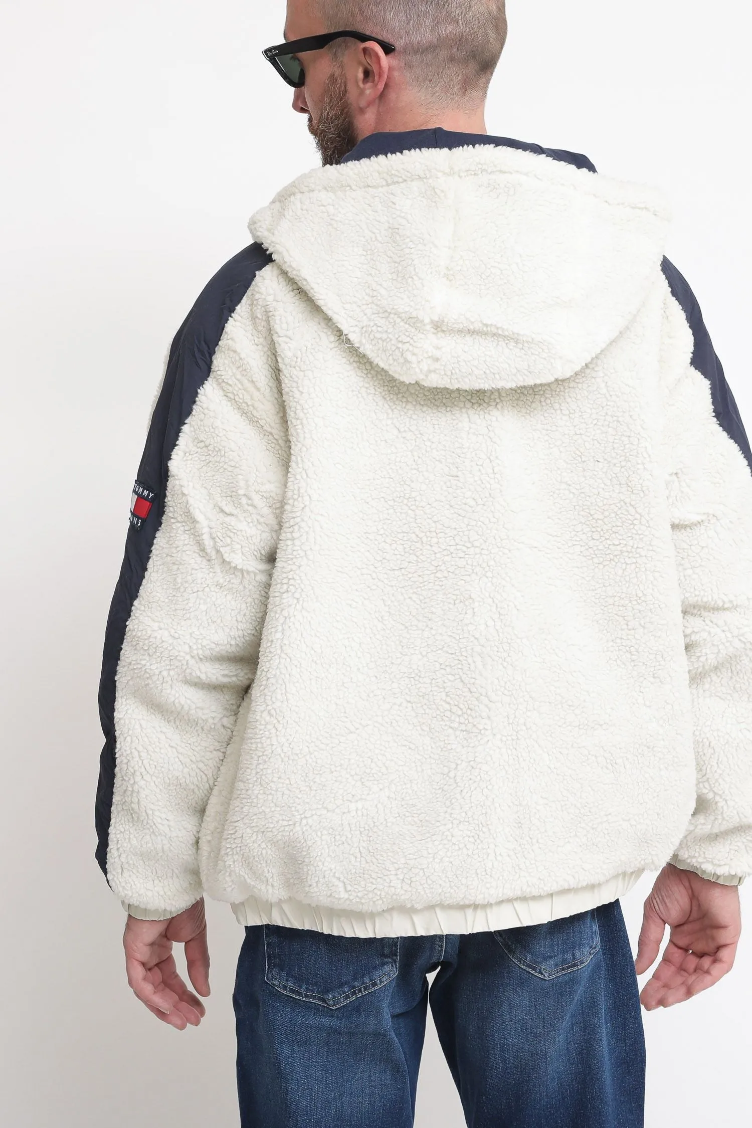 Tjm Reversible Sherpa Jacket - Ancient White Multi