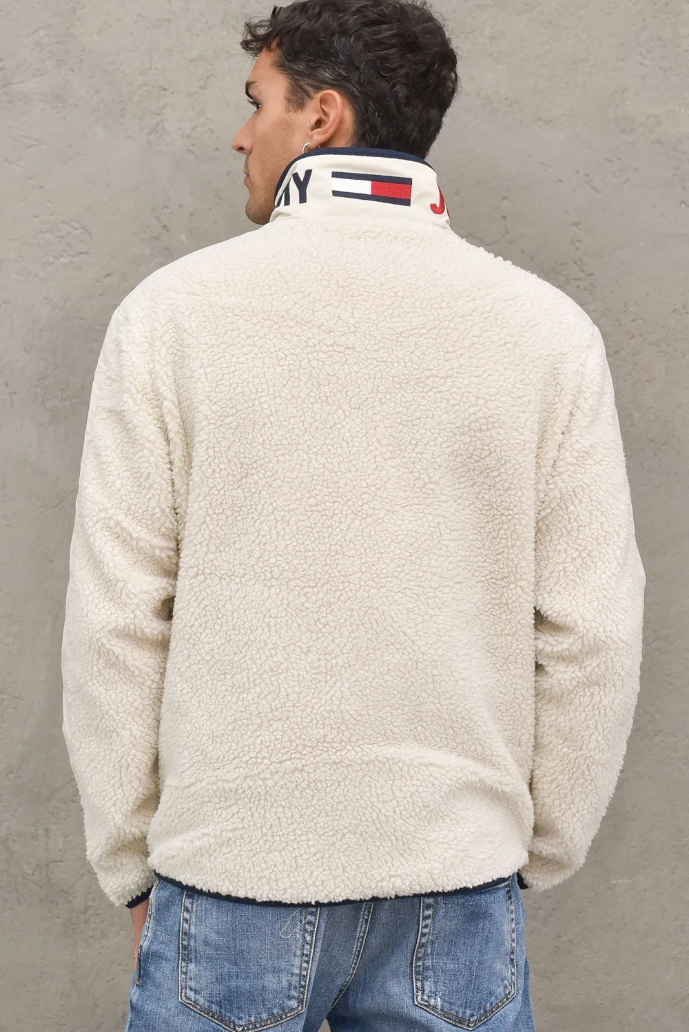 Tjm Tonal Mix Sherpa Jacket - White