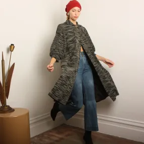 Vintage 30's Woven Balloon Sleeve Trapeze Coat