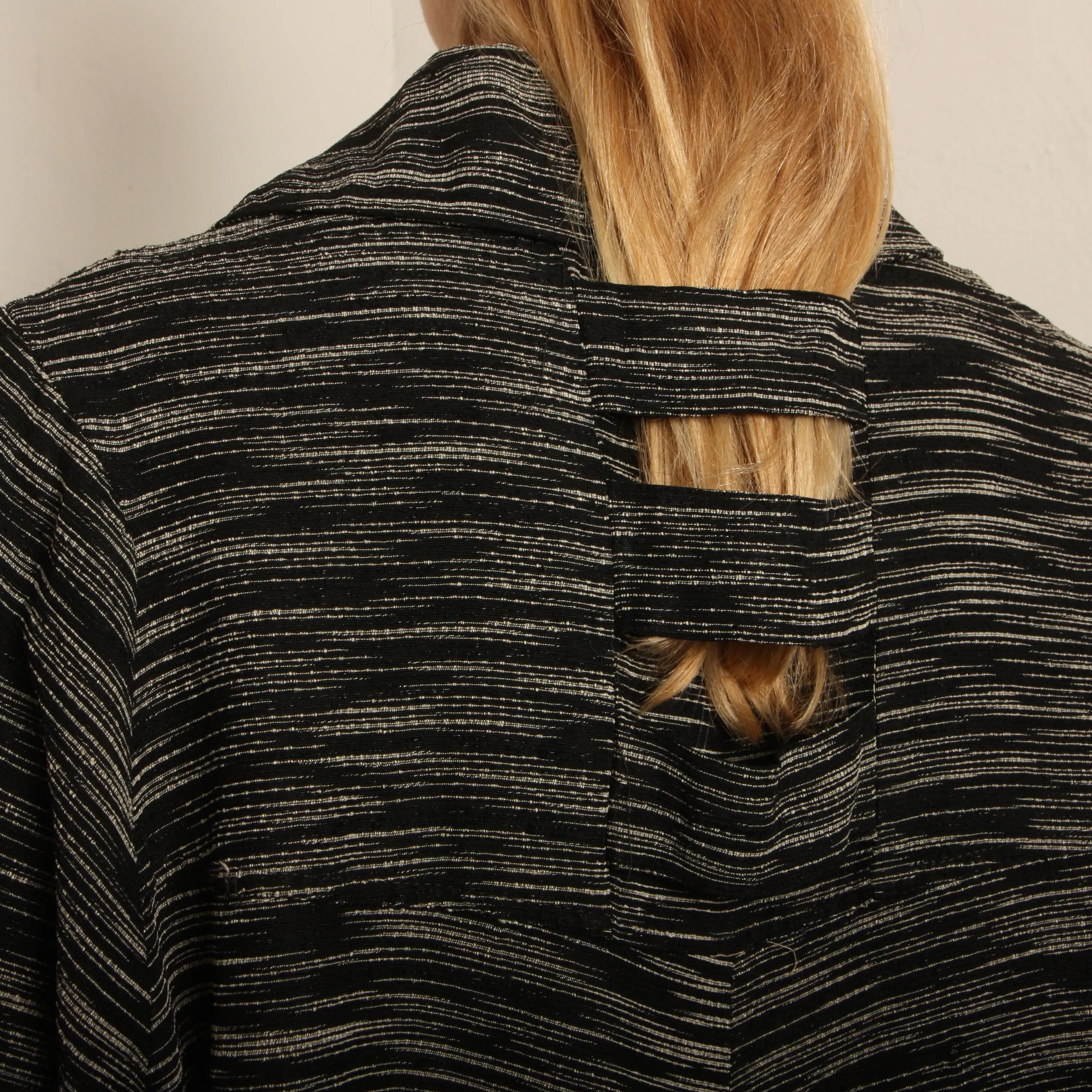 Vintage 30's Woven Balloon Sleeve Trapeze Coat
